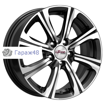 iFree Апероль КС862 R15 / 6J PCD 4x100 ET 40 ЦО 67.1 Литые Черный с полированной лицевой поверхностью