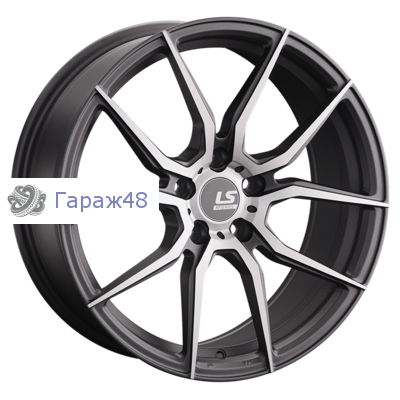 LS RC36 R18 / 8J PCD 5x114.3 ET 40 ЦО 67.1 Литые Графит матовый с полированной лицевой поверхностью