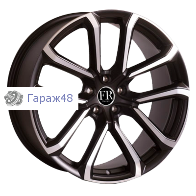 Replica V5141 R20 / 9J PCD 5x108 ET 38 ЦО 63.4 Литые Черный матовый с полированной лицевой поверхностью