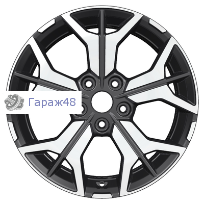 Khomen Wheels KHW1715 RAV4 R17 / 7J PCD 5x114.3 ET 39 ЦО 60.1 Литые Black-FP