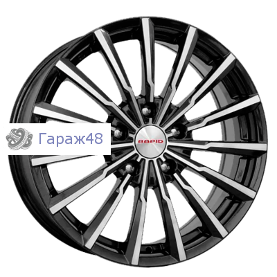 K&amp;K Акценторигинал КС641 R14 / 5.5J PCD 4x100 ET 43 ЦО 60.1 Литые Черный с полированной лицевой поверхностью