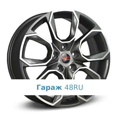 LegeArtis SK516 R17 / 7J PCD 5x112 ET 40 ЦО 57.1 Литые Графит с полированной лицевой поверхностью