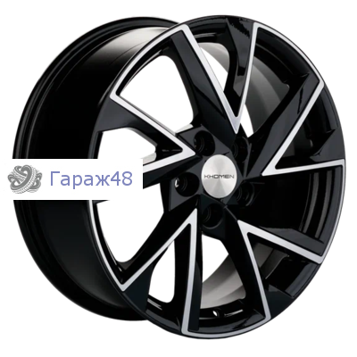 Khomen Wheels KHW1714 Jac/Москвич 3 R17 / 7J PCD 5x108 ET 40 ЦО 54.1 Литые Black-FP