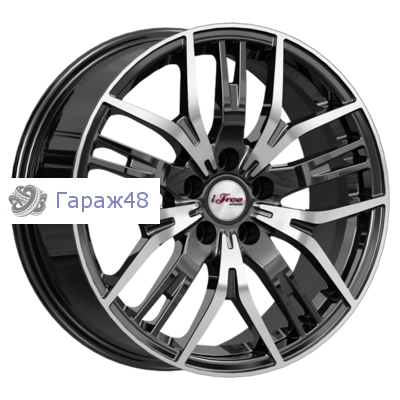 iFree Аскет КС1072 R17 / 7J PCD 5x100 ET 45 ЦО 56.1 Литые Черный с полированной лицевой поверхностью