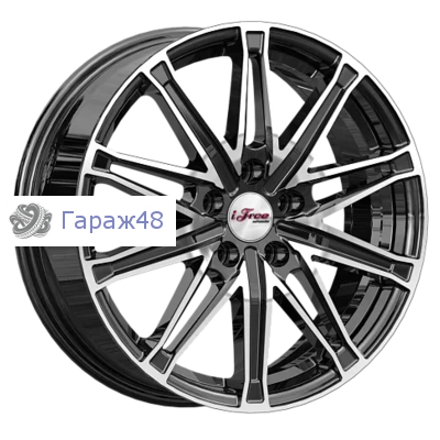 iFree Виар КС1065 R17 / 6.5J PCD 5x105 ET 38 ЦО 56.6 Литые Черный с полированной лицевой поверхностью