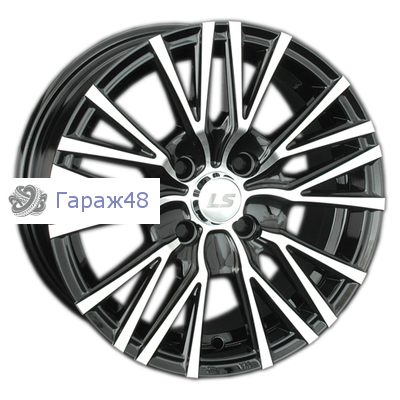 LS 568 R16 / 7J PCD 5x114.3 ET 40 ЦО 73.1 Литые Черный с полированной лицевой поверхностью