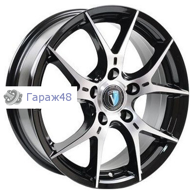 Venti 1617 R16 / 6.5J PCD 5x110 ET 43 ЦО 63.4 Литые Черный с полированной лицевой повехностью