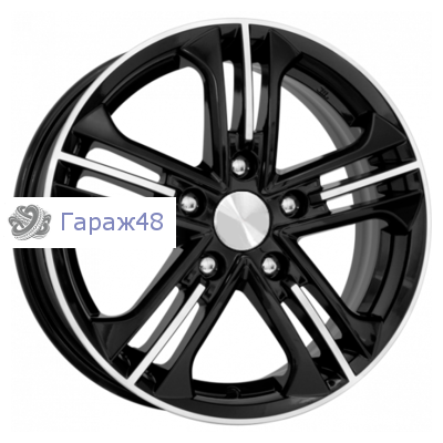 K&amp;K Trinity (КС615) R15 / 6J PCD 5x112 ET 45 ЦО 66.6 Литые Черный с полированной лицевой поверхностью