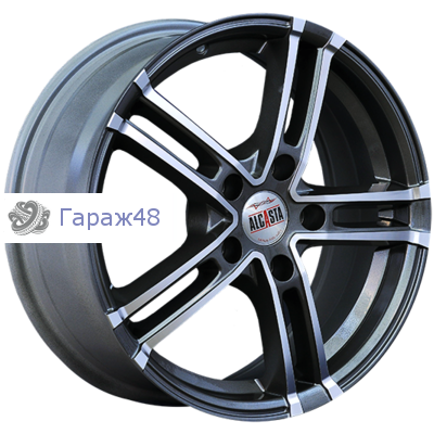 Alcasta M06 R15 / 6J PCD 4x100 ET 50 ЦО 60.1 Литые Графит с полированной лицевой поверхностью