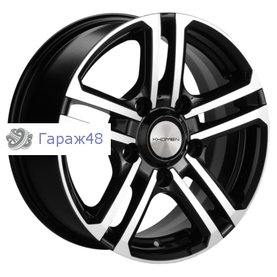Khomen Wheels KHW1602 Niva 4x4 R16 / 6.5J PCD 5x139.7 ET 40 ЦО 98.5 Литые Black-FP