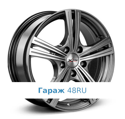 X&#039;trike X-112 R16 / 6.5J PCD 5x100 ET 38 ЦО 57.1 Литые Графит с полированной лицевой поверхностью