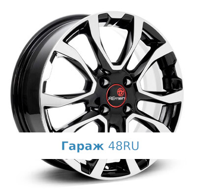 Remain LADA X-Ray R191 R16 / 6J PCD 4x100 ET 41 ЦО 60.1 Литые Черный с полированной лицевой поверхностью