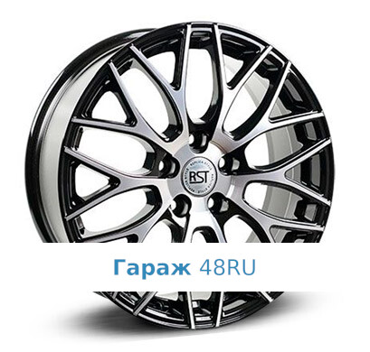 RST R147 R17 / 7.5J PCD 5x112 ET 45 ЦО 66.6 Литые Черный с полированной лицевой поверхностью