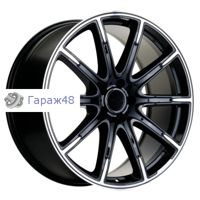 Khomen Wheels KHW1903 Mercedes R19 / 8.5J PCD 5x112 ET 38 ЦО 66.6 Литые Black-FP