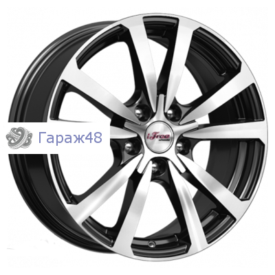 iFree Бэнкс КС645 R17 / 7J PCD 5x114.3 ET 35 ЦО 67.1 Литые Черный с полированной лицевой поверхностью