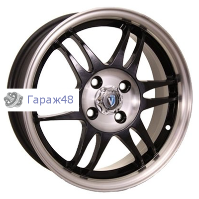 Venti 1502 R15 / 6J PCD 4x100 ET 45 ЦО 54.1 Литые Черный с полированной лицевой повехностью