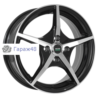 Megami MGM19FF R14 / 5.5J PCD 4x100 ET 35 ЦО 67.1 Литые Черный с полированной лицевой поверхностью