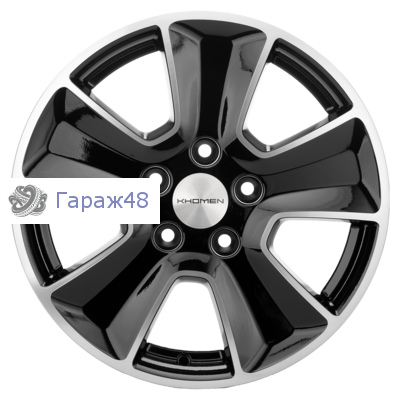 Khomen Wheels KHW1601 Renault/Nissan R16 / 6.5J PCD 5x114.3 ET 50 ЦО 66.1 Литые Black-FP