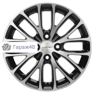 Khomen Wheels KHW1506 XRay R15 / 6J PCD 4x100 ET 37 ЦО 60.1 Литые Black-FP