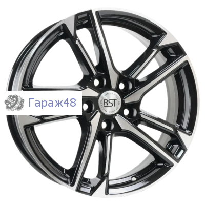 RST R197 R17 / 6.5J PCD 5x108 ET 40 ЦО 65.1 Литые Черный с полированной лицевой повехностью
