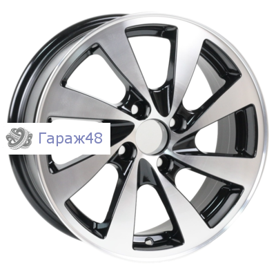 RST R055 R15 / 6J PCD 4x100 ET 35 ЦО 60.1 Литые Черный с полированной лицевой повехностью