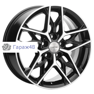 Khomen Wheels KHW1709 Hyundai Tucson IV/Kia Sportage V R17 / 7J PCD 5x114.3 ET 43.5 ЦО 67.1 Литые Black-FP