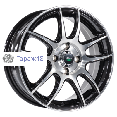 Megami MGM36 R15 / 6J PCD 5x100 ET 38 ЦО 57.1 Литые Черный с полированной лицевой поверхностью