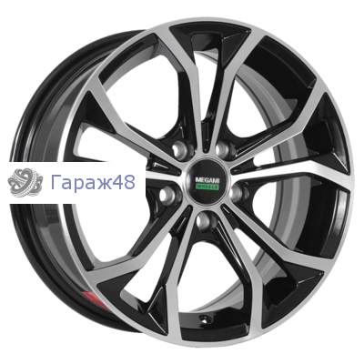 Megami MGM33 R15 / 6.5J PCD 5x100 ET 40 ЦО 60.1 Литые Черный с полированной лицевой поверхностью