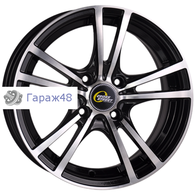 CrossStreet Y9129 R17 / 7J PCD 5x114.3 ET 39 ЦО 60.1 Литые Черный с полированной лицевой поверхностью