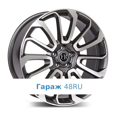 Replica LR7013 R20 / 9J PCD 5x120 ET 45 ЦО 72.6 Литые Графит с полированной лицевой поверхностью