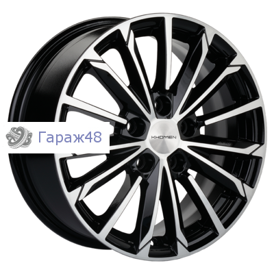 Khomen Wheels KHW1611 Octavia/Golf/Jetta R16 / 6.5J PCD 5x112 ET 50 ЦО 57.1 Литые Black-FP
