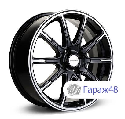 LS 1707 R17 / 6.5J PCD 4x100 ET 43 ЦО 60.1 Литые Черный с полированной лицевой поверхностью