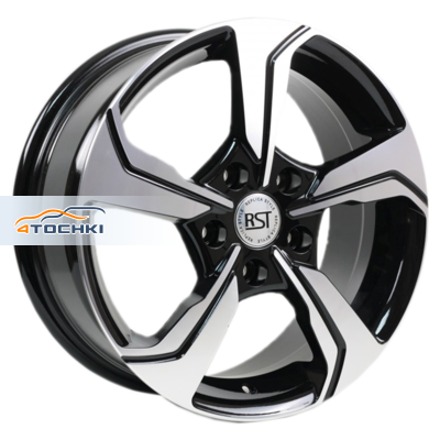 RST R026 Polo R16 / 6.5J PCD 5x100 ET 40 ЦО 57.1 Литые Черный с полированной лицевой повехностью