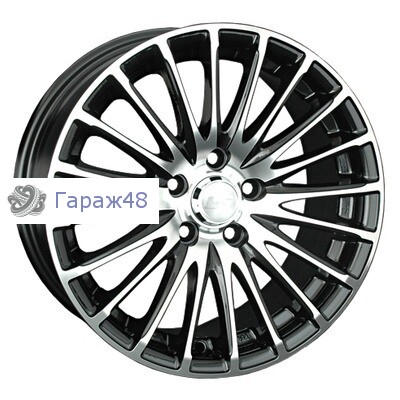 LS 565 R17 / 7.5J PCD 5x100 ET 42 ЦО 73.1 Литые Черный с полированной лицевой поверхностью