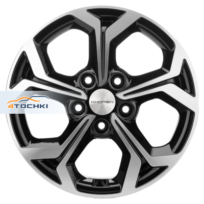 Khomen Wheels KHW1606 Renault/Nissan R16 / 6.5J PCD 5x114.3 ET 50 ЦО 66.1 Литые Black-FP