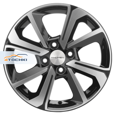 Khomen Wheels KHW1501 Cobalt R15 / 6J PCD 4x100 ET 39 ЦО 56.6 Литые Black-FP