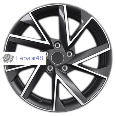 Khomen Wheels KHW1714 Kuga/Focus R17 / 7J PCD 5x108 ET 50 ЦО 63.3 Литые Black-FP