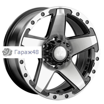 LS 1284 R17 / 8J PCD 6x139.7 ET 25 ЦО 106.1 Литые Черный с полированной лицевой поверхностью