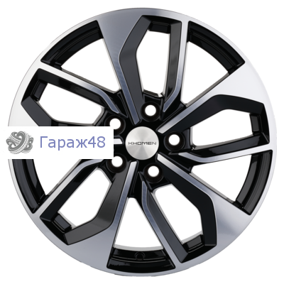 Khomen Wheels KHW1703 Kodiaq/Tiguan R17 / 7J PCD 5x112 ET 43 ЦО 57.1 Литые Black-FP