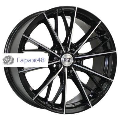 RST R248 R18 / 8J PCD 5x112 ET 45 ЦО 66.6 Литые Черный с полированной лицевой повехностью
