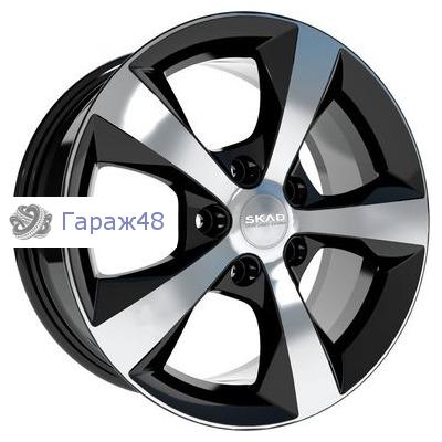 Skad Кельн КЛ258 R16 / 7J PCD 5x114.3 ET 40 ЦО 67.1 Литые Черный с полированной лицевой поверхностью
