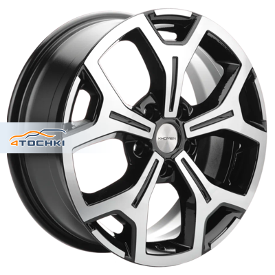 Khomen Wheels KHW1710 Coolray R17 / 6.5J PCD 5x114.3 ET 45 ЦО 54.1 Литые Black-FP