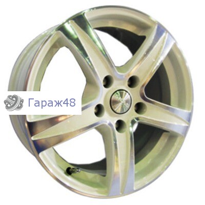 Skad Sakura R15 / 6.5J PCD 5x108 ET 40 ЦО 58.1 Литые Белый с полированной лицевой поверхностью