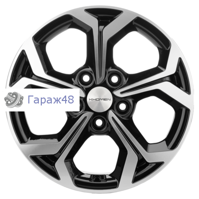 Khomen Wheels KHW1606 Mitsubishi R16 / 6.5J PCD 5x114.3 ET 46 ЦО 67.1 Литые Black-FP