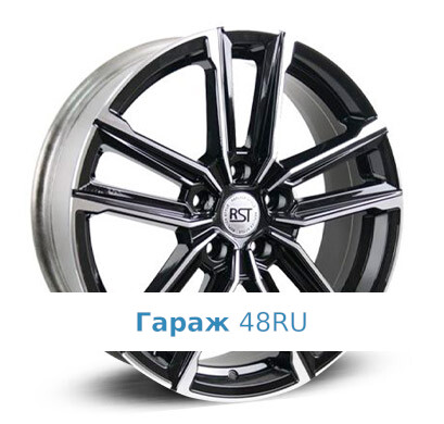 RST R078 R18 / 7J PCD 5x112 ET 22 ЦО 66.6 Литые Черный с полированной лицевой поверхностью