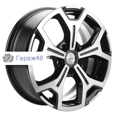 Khomen Wheels KHW17102 VW Transporter R17 / 6.5J PCD 5x120 ET 55 ЦО 65.1 Литые Black-FP