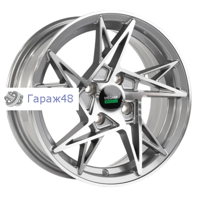 Megami MGM25 R14 / 6J PCD 5x100 ET 35 ЦО 57.1 Литые Графит с полированной лицевой поверхностью