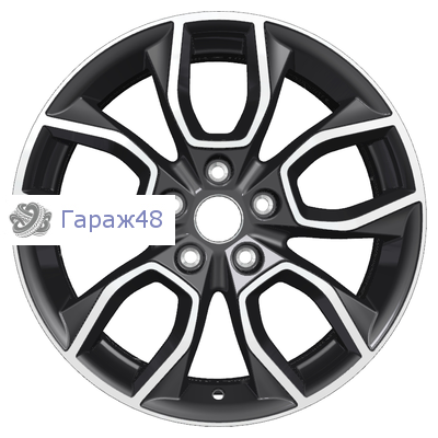 Khomen Wheels KHW1713 CX5/i40/XTrail R17 / 7J PCD 5x114.3 ET 45 ЦО 67.1 Литые Black-FP