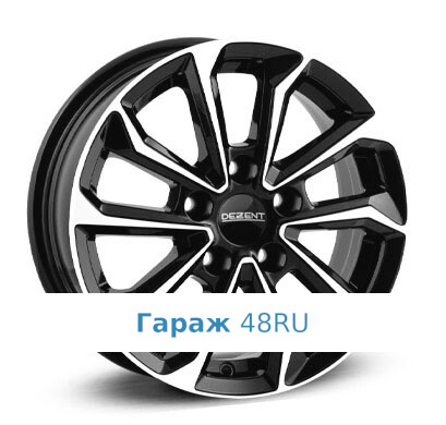 Dezent KS black polished R16 / 6.5J PCD 5x114.3 ET 50 ЦО 67.1 Литые Черный с полированной лицевой поверхностью
