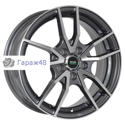 Megami MGM20FF R15 / 6J PCD 5x100 ET 38 ЦО 57.1 Литые Графит с полированной лицевой поверхностью